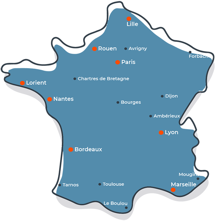 Nos salles de vente en France